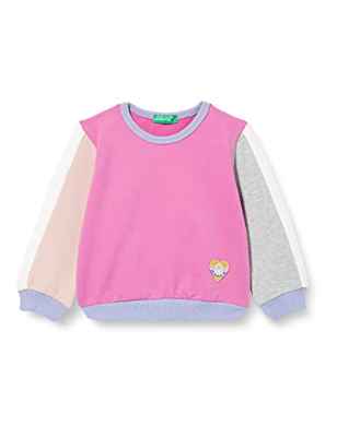 United Colors of Benetton Camiseta G/C M/L 3GNSG104Y Sudadera DE Cuello Redondo DE Manga Larga, Lille 902, 90 para Niñas