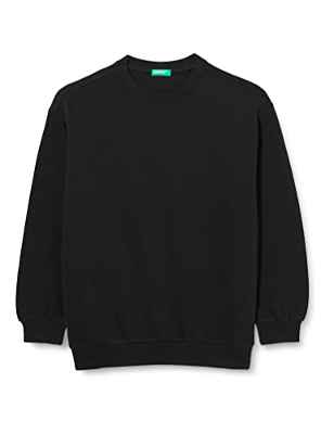United Colors of Benetton Camiseta G/C M/L 3J68C108V Sudadera DE Cuello Redondo DE Manga Larga, Negro 100, 130 para Niñas