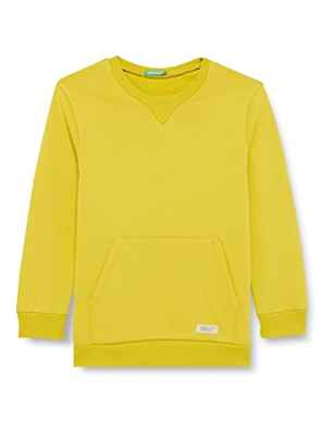 United Colors of Benetton Camiseta G/C M/L 3QLAG104X Sudadera DE Cuello Redondo DE Manga Larga, Amarillo Mostaza 26B, 98 para Niños