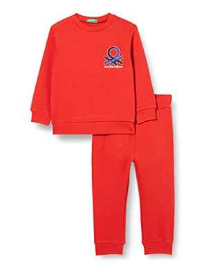 United Colors of Benetton Comp(Maglia+Pant) 3J70GK006 Pantalones, Rosso 29L, XX para Niños