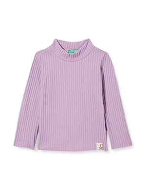 United Colors of Benetton M/L 32BFG2009 Camiseta DE Manga Larga, Lilla 0Z1, 82 para Niñas