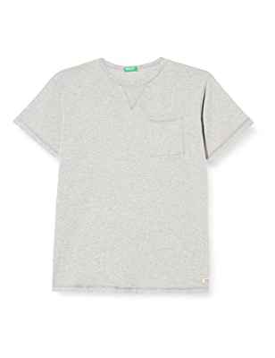 United Colors of Benetton T-Shirt 3i1xc101w Camiseta, Melange Light Grey 501, 130 cm para Niños