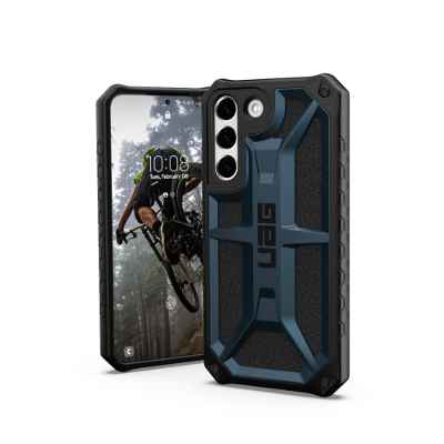 Urban Armor Gear Monarch Funda para Samsung Galaxy S22 Case [Compatible con Carga inalámbrica, Protección Militar contra caídas, Resistente Golpes, Parachoques Ultra Fino] Azul (Mallard)