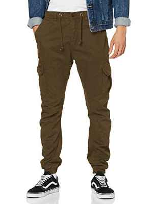 Urban Classics Cargo Jogging Pants Pantalones, Verde (olive 176), L para Hombre