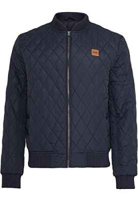 Urban Classics Diamond Quilt Nylon Jacket, Chaqueta Hombre, Azul (Navy), 4XL