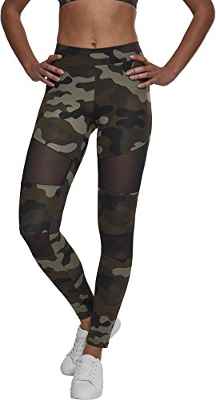 Urban Classics Ladies Camo Tech Mesh Leggings, Multicolor (woodcamo/blk 00459), 38 (Talla del Fabricante: S) para Mujer