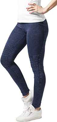 Urban Classics Leggings Denim Jersey Deporte, Azul (Indigo), Medium (Talla del fabricante: Medium) para Mujer