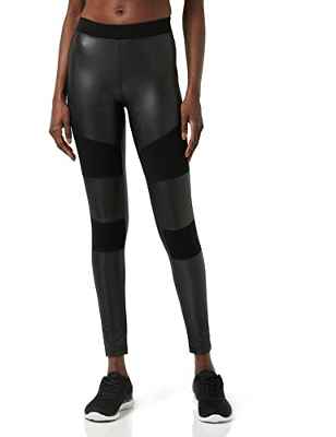 Urban Classics Leggings Ladies Fake Leather Tech Yoga-Hose, Negro (Black 00007), 4XL para Mujer