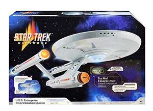 USS Enterprise NCC-1701 Modelo Star Trek (45,72 cm) con Luces, Sonidos y Soporte de exhibición - Bandai