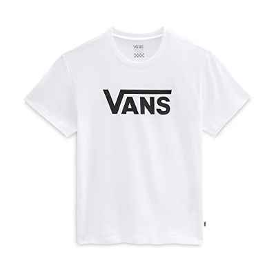 Vans Flying V Crew Girls Camiseta, Blanco, 12-14 Años para Niñas