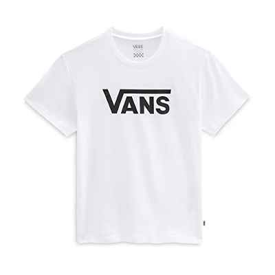 Vans Flying V Crew Girls Camiseta, Blanco, 8-10 Años para Niñas