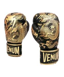 Venum Guantes de Boxeo Unisex para Adultos, Color Negro y Bronce, 14 oz EU