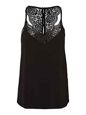 Vero Moda Vmana S/l Lace Top Noos Camisa Cami, Negro, Mujer