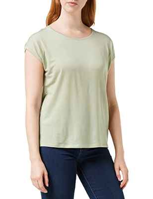 Vero Moda Vmava Plain SS Top Ga Noos Camiseta, Verde (Desert Sage), L para Mujer