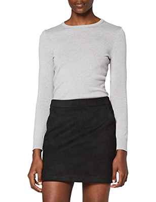 Vero Moda Vmdonnadina Faux Suede Short Skirt Noos Falda para Mujer, Negro (Black Black), Medium