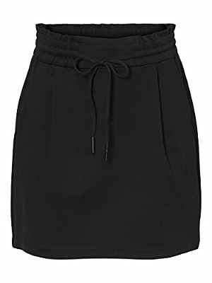 Vero Moda Vmeva Mr Short Ruffle Skirt Noos Falda, Negro, S para Mujer
