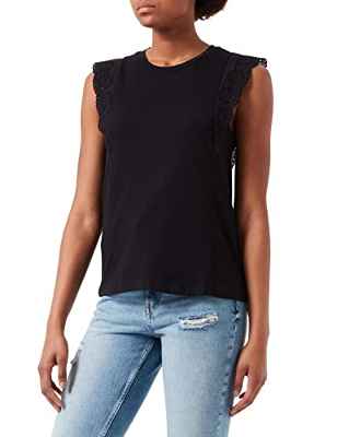 Vero Moda VMHOLLYN SS Top GA Noos Blusas, Negro, M para Mujer