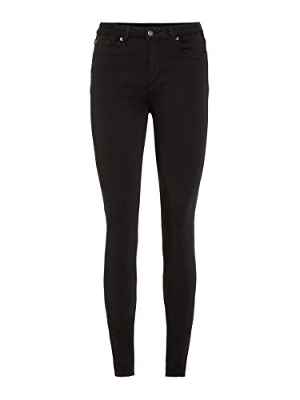 Vero Moda Vmlux Nw Super Slim Ba037 Noos, Jeans Mujer, Negro (black, M