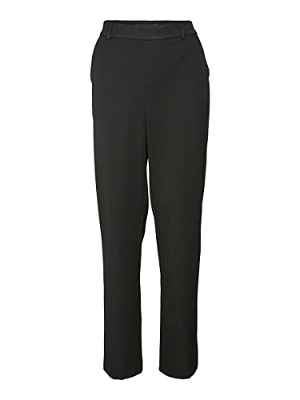 Vero Moda VMMAYA MR Straight Solid Pant Noos Pantalones, Black, S/34 para Mujer