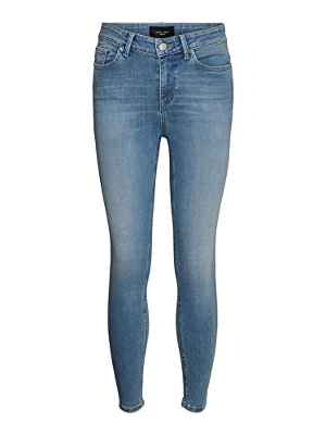 Vero Moda VMPEACH MR Skinny ANK RI3100 Jeans, Light Blue Denim, XL/30 para Mujer