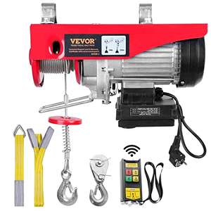VEVOR Polipasto Eléctrico Carga de Elevación de 1000 kg Polipasto 1600W con Mando a Distancia Inalámbrico