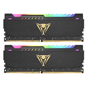 Viper Steel DDR4 3200 MHz 16GB (2x18GB) C18 Kit LED RGB de Memoria Alto Rendimiento Gris