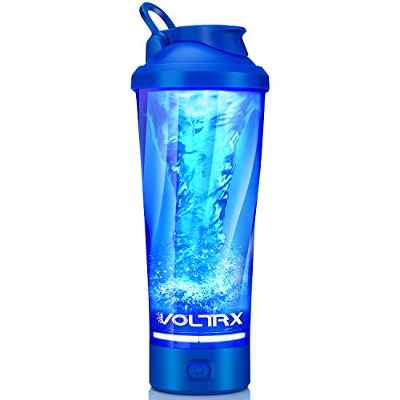 VOLTRX Shaker Proteinas Electrico, Vortex portátil mezclador, USB recargable Shaker tazas para batidos de proteínas, con Tritan sin BPA, 600ml, Negro