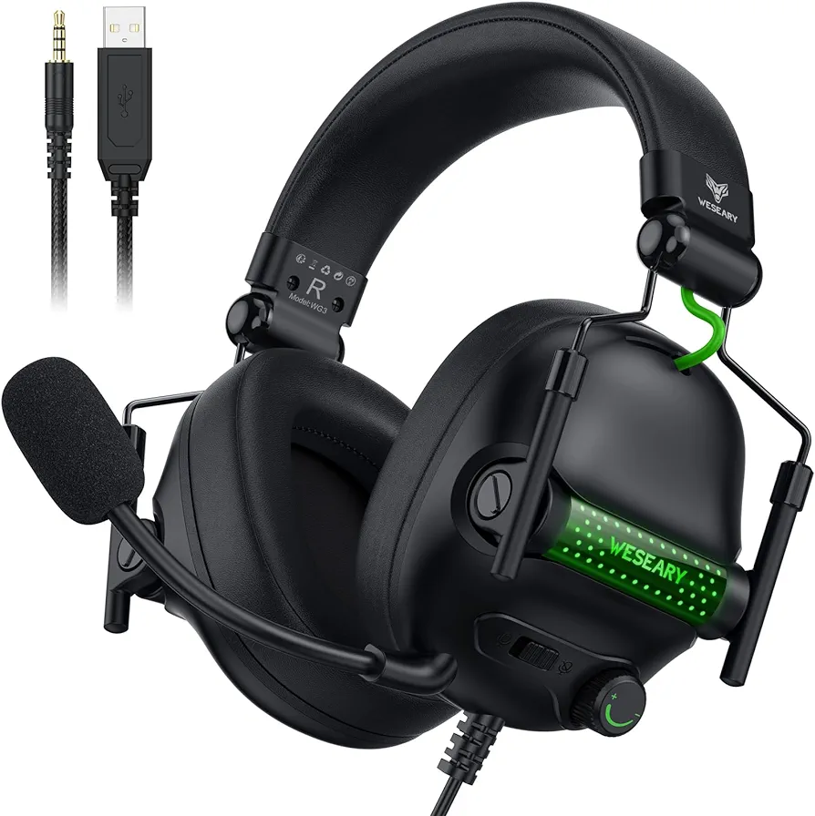 Weseary Cascos Gaming, Cascos con Cable