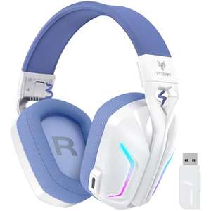 WESEARY WG1 Cascos Gaming Inalambricos 2.4G , sonido 7.1 ,Microfono RGB , Duración 50Hr+ , 2 colores para elegir en promocion