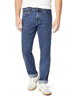 Wrangler Arizona Straight Jeans Vaqueros, Azul (Rolling Rock), 42W / 32L para Hombre