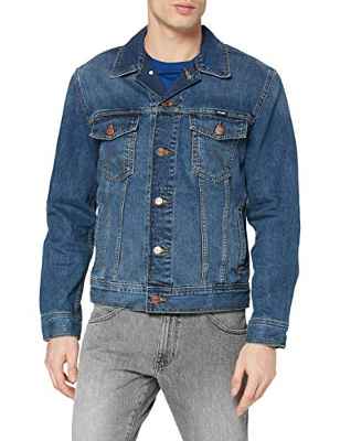 Wrangler Classic Denim Jacket Chaqueta de Mezclilla, Azul (Mid Stone 14v), Small para Hombre