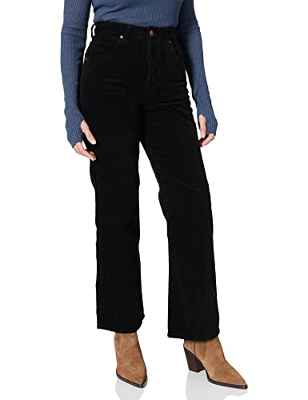 Wrangler MOM Flare Jeans, Caviar Negro, W33/L32 para Mujer