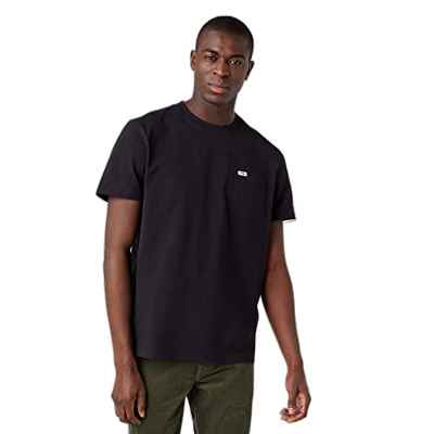 Wrangler Pocket tee Camiseta, Negro (Faded Black), Large para Hombre