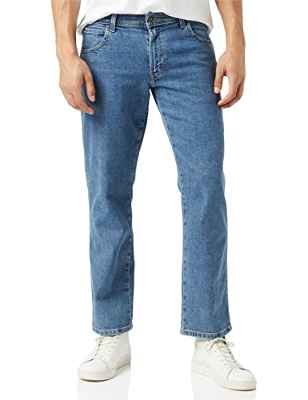 Wrangler Regular Fit Vaqueros para Hombre, Azul (STONEWASH), 36W / 34L