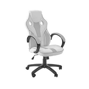 X Rocker Maverick Silla para Juegos, Silla de Oficina Ergonómica con Respaldo Medio para el Hogar, Cuero de Pu