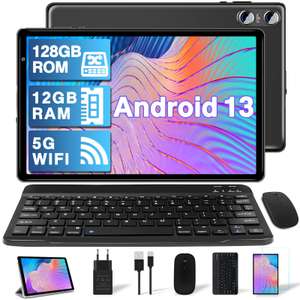 YESTEL Tablet 10'' 2 en 1 con Teclado, Ratón y Funda