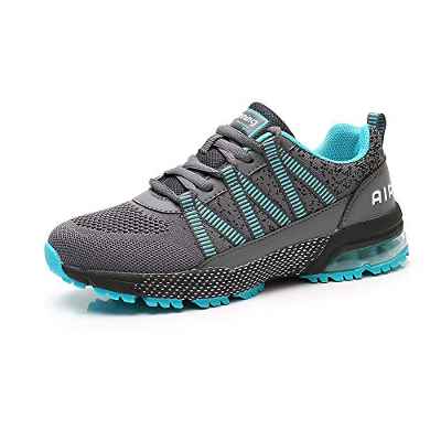 Zapatos para Correr Hombre Mujer Air con Absorción de Impactos de Aire Zapatillas de Deportes Sneakers Gimnasio Entrenamiento al Aire Libre Blue37