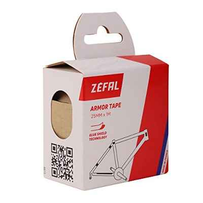 Zefal Armor Tape, Protección para Bicicletas-Cinta autoadhesiva Ultra Fuerte-Todo Tipo de Cuadros de Ciclismo, Unisex Adulto, Negro, 25 mm